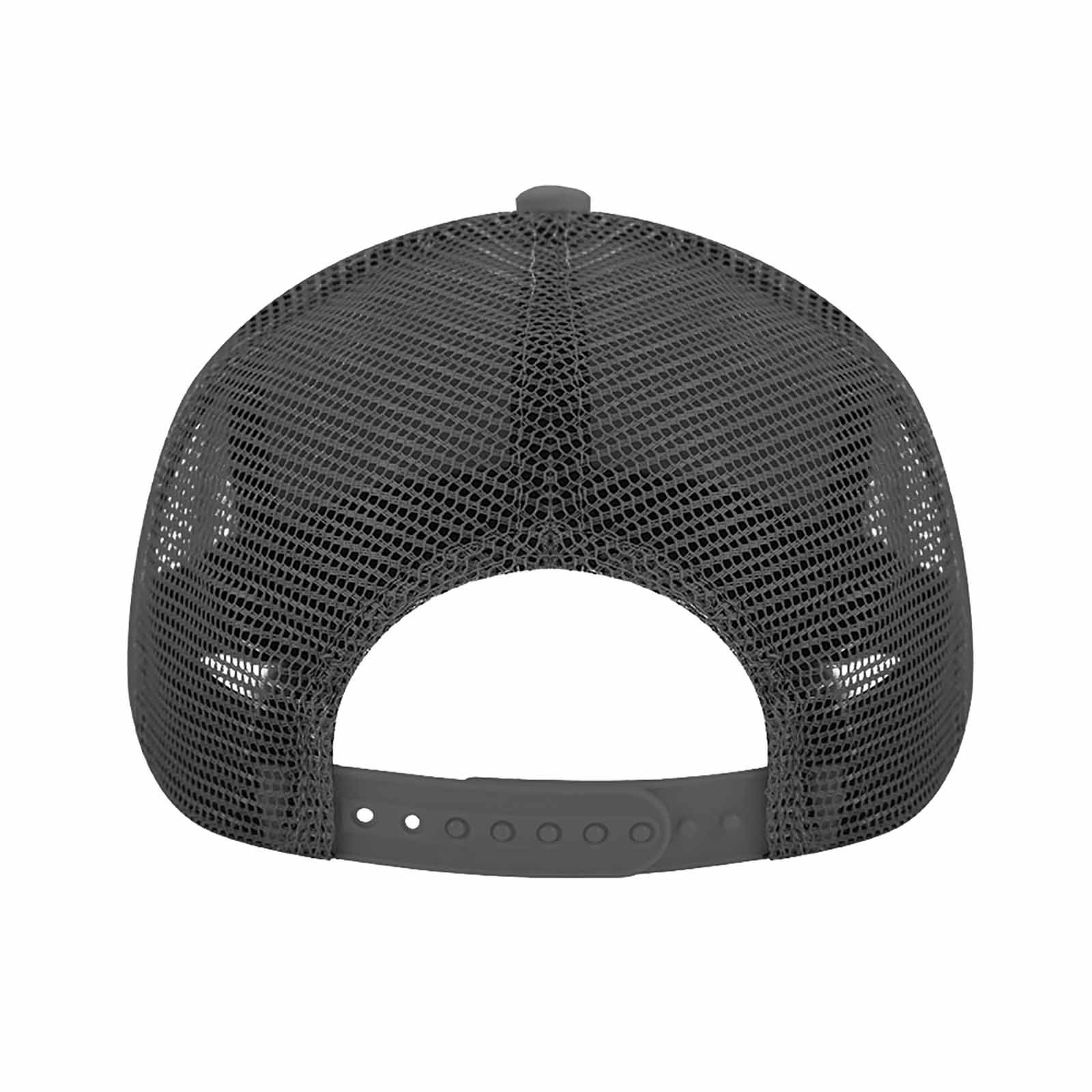 Black baseball cap with mesh back, adjustable fit, and a curved brim. Perfect for outdoor wear and comfort.