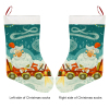Christmas stocking with Santa Claus driving a truck design, festive holiday gift.