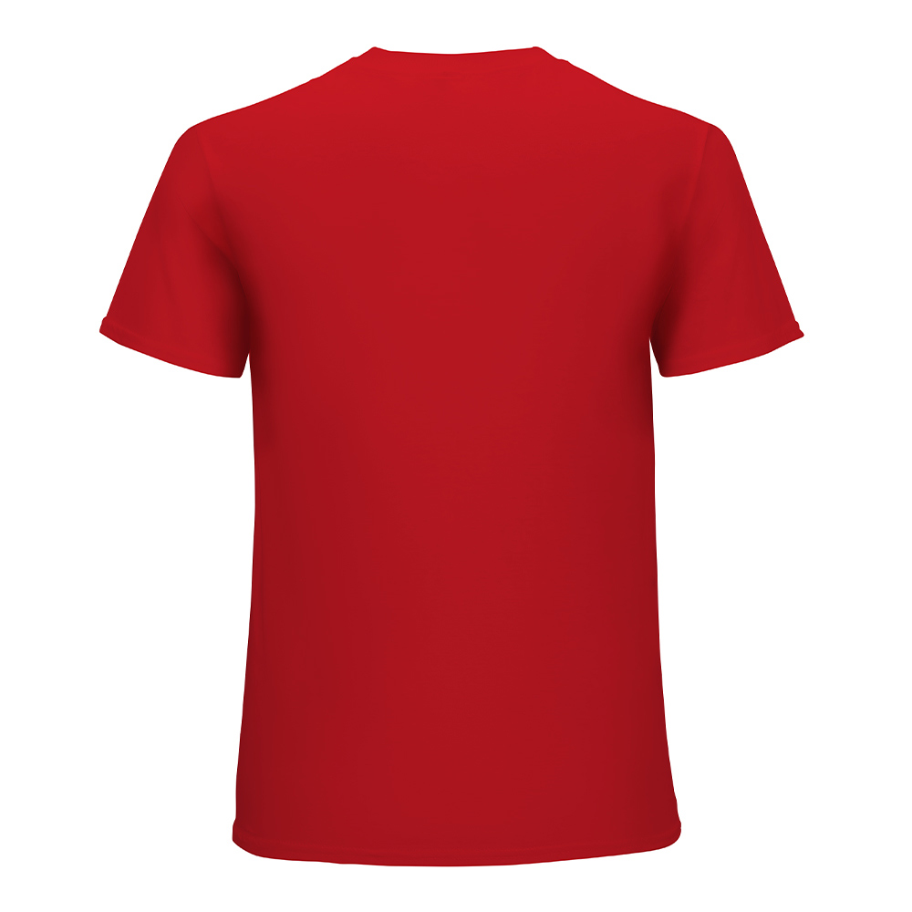 Men's red cotton t-shirt, Inkedjoy product, back view