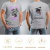 Gray cotton Fearless Tiger graphic T-shirt, 100% cotton, collection