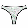 Women's Ice Silk T-back underwear with pastel heart pattern, comfortable and breathable.