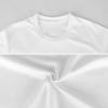 White Ice Silk All Print T-shirt, showcasing soft fabric and round neck design, perfect for summer wear.