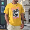 Yellow cotton Fearless Tiger men's T-shirt, front and back print, collection
