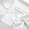 Men's white polo shirt, featuring pique cloth details. Comfortable and versatile.