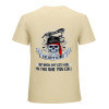 Beige cotton Fearless Tiger graphic T-shirt with skull print and inspirational quote for men