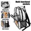 Transparent PVC backpack with multi-functional pockets, perfect for work and travel. Durable and stylish design.