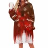 Red snowflake Women's Hooded Blanket Shirt, oversized polyester blanket sweater, perfect for gifting.