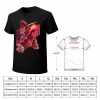 Black Men's 100% Cotton T-shirt with Red Monster Graphic and Size Chart | Inkedjoy