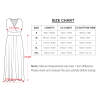 Size chart for Temperament Ladies Sleeveless Dress with measurements in cm and inches