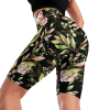 Women's floral yoga shorts, featuring pocket design, perfect for fitness, running, and workout.