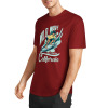 Maroon pure cotton men's Malibu California surfing T-shirt