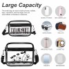 Transparent PVC satchel set with Taylor Swift graphic and cartoon design, perfect for work and travel.