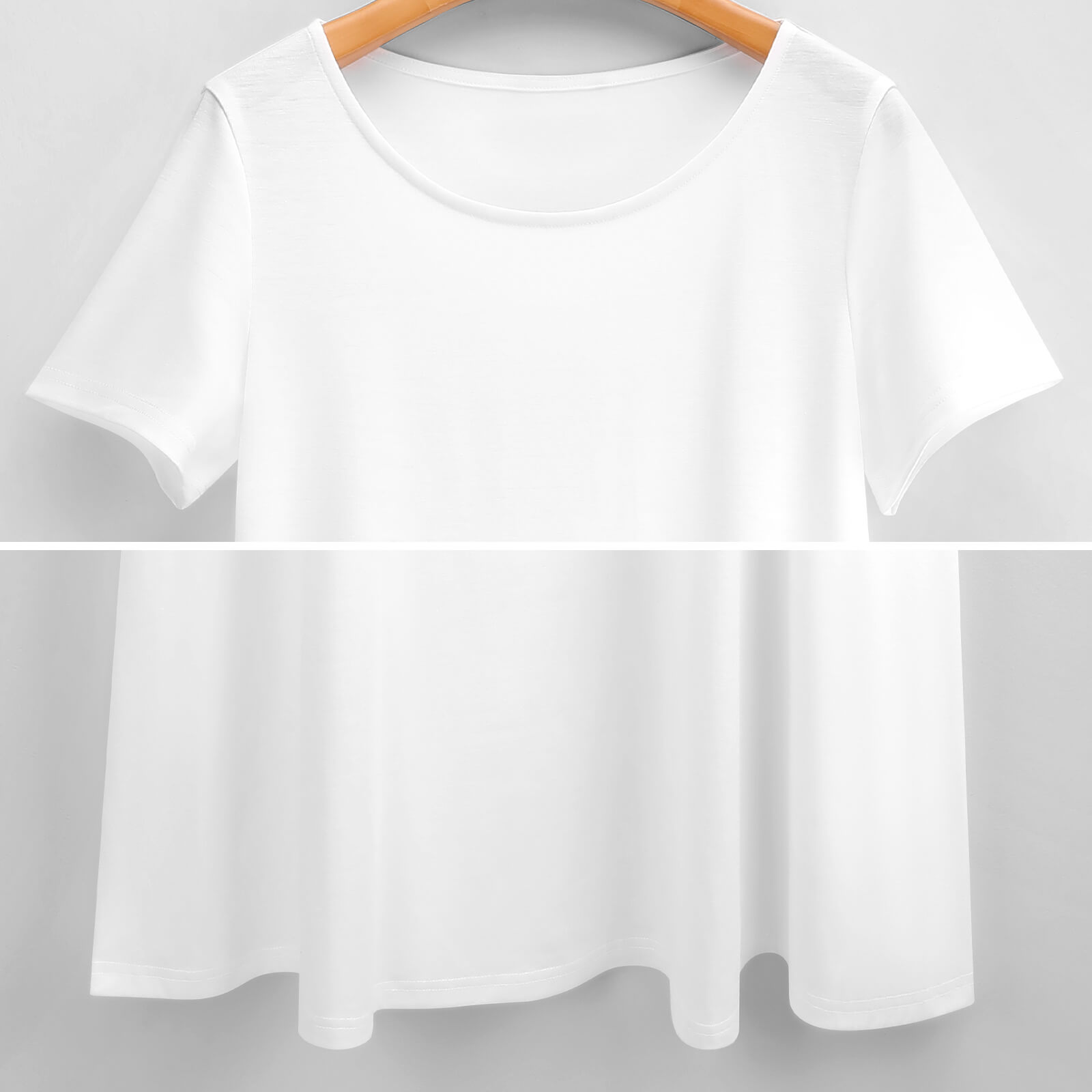 White round neck short sleeve dress, made of polyester and spandex, perfect for casual wear.