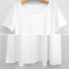 White round neck short sleeve dress, made of polyester and spandex, perfect for casual wear.