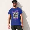 Men's blue cotton Fearless Tiger graphic T-shirt, collection