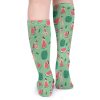 Green watermelon pattern breathable stockings, perfect for comfort and style, suitable for all seasons
