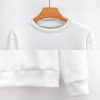 White men's crew neck sweater, perfect for winter wear, showcasing the round neckline and ribbed cuffs