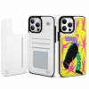 iPhone 14 case with card slot design and drop resistant, including white, and yellow style