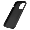 Black TPU iPhone 15 series case with precise cutouts for ports and camera, shockproof design.