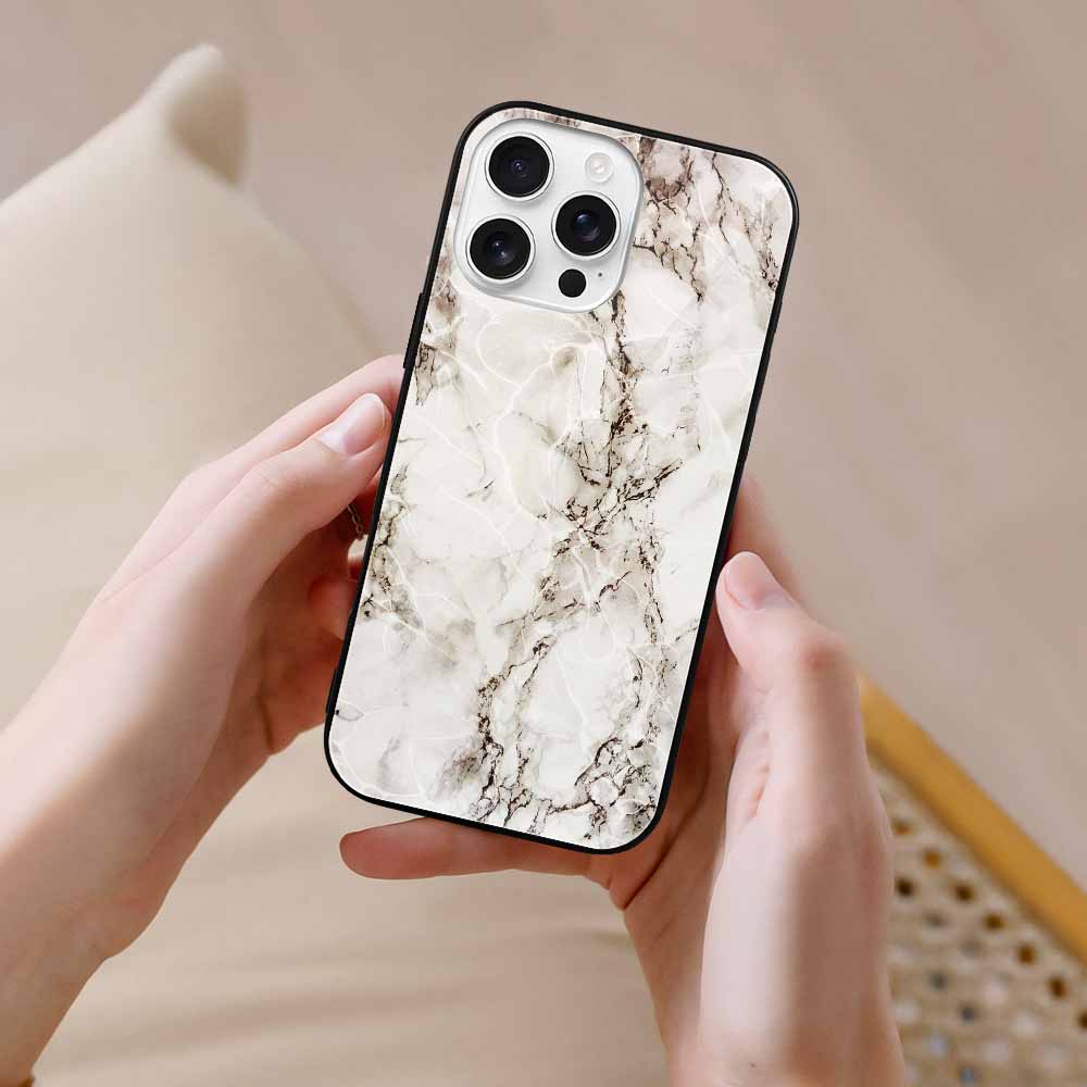 iPhone 16 Series Marble Case with drop protection and skin-friendly design