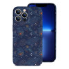 iPhone 13 case made of PC plastic, featuring a dark blue celestial pattern for phone protection.