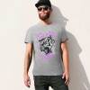 Gray cotton men's 'Fearless Tiger' graphic t-shirt. 100% cotton. collection.