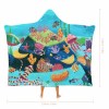 Arctic Velvet Hooded Blanket with Underwater Scene, Cozy and Warm