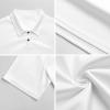 White children's polo shirt, pique cloth, close-up detail
