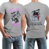 Gray 100% cotton men's T-shirt with Fearless Tiger and skull print, new collection