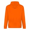 Orange 100% cotton hooded sweater, loose fit, suitable for daily wear, featuring a soft and smooth feel.