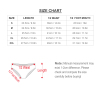 Low waist panties size chart: length, waist, leg width in cm/in. Check measurements.