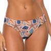 Women's sexy thong panties with a printed pattern. Made with polyester and spandex for comfort and wearability.