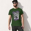 Men's Dark Green Fearless Tiger Graphic Tee - Collection