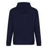 Navy blue 100% cotton hooded sweater, loose fit, suitable for daily wear