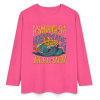 Pink pure cotton long sleeve T-shirt featuring 'A SMOOTH SHAKER' graphic, casual wear.