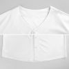 White pique cloth baseball uniform shirt, button-down design, perfect for casual wear and sports activities.