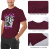 Men's Dark Red Fearless Tiger T-shirt with detail shots, 100% cotton