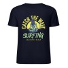 Navy blue pure cotton surfing T-shirt, Catch the Wave design, summer fashion