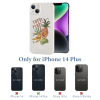 iPhone 14 case with pineapple Tutti Frutti design, PC plastic, scratch-resistant.