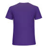 Purple 100% cotton men's t-shirt, crew neck, back view, Inkedjoy