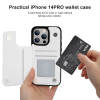 iPhone 14 Pro wallet case, white, card slot design, simplifies life with card storage.