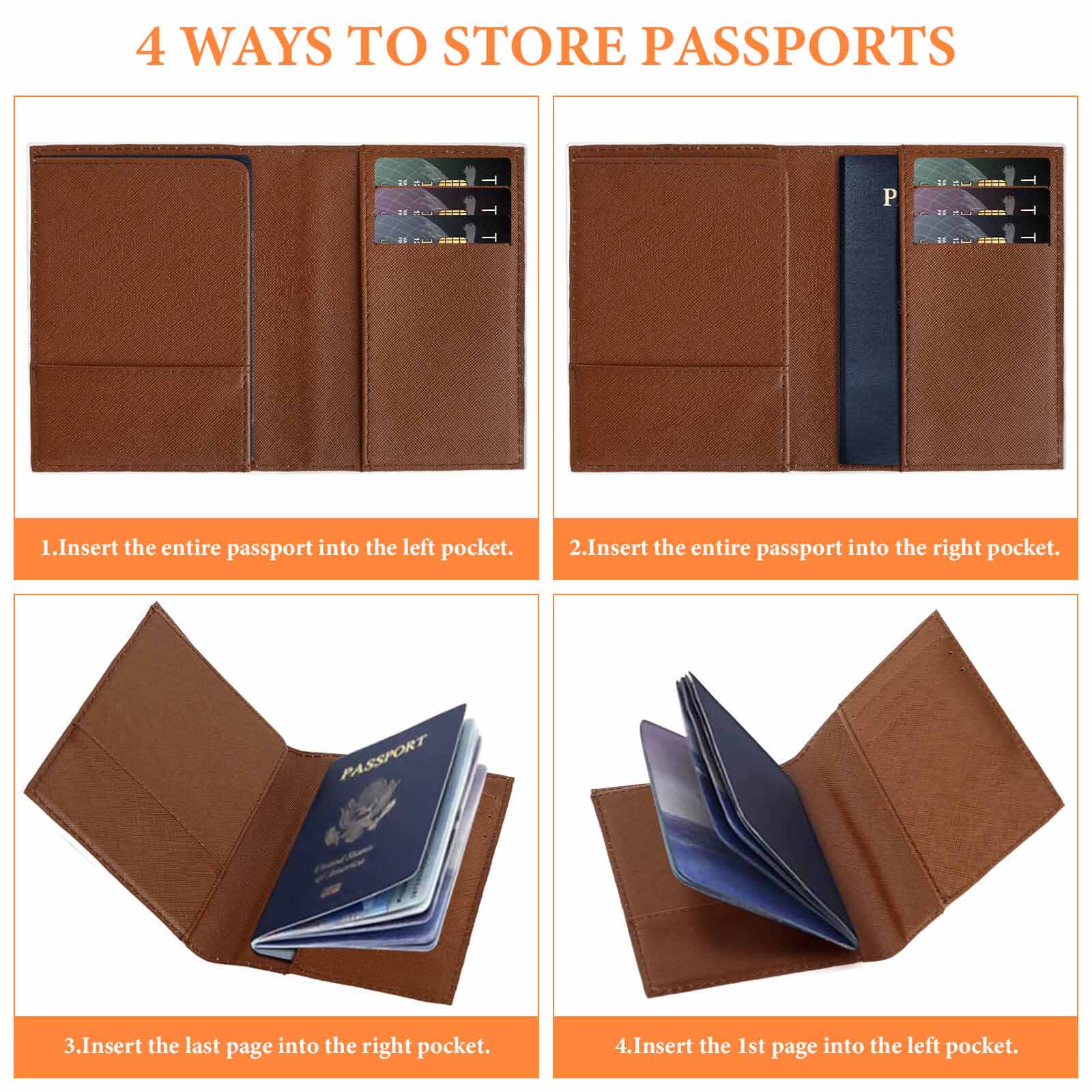 Brown Wallet case interior details