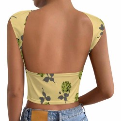 Backless short sleeved shirt