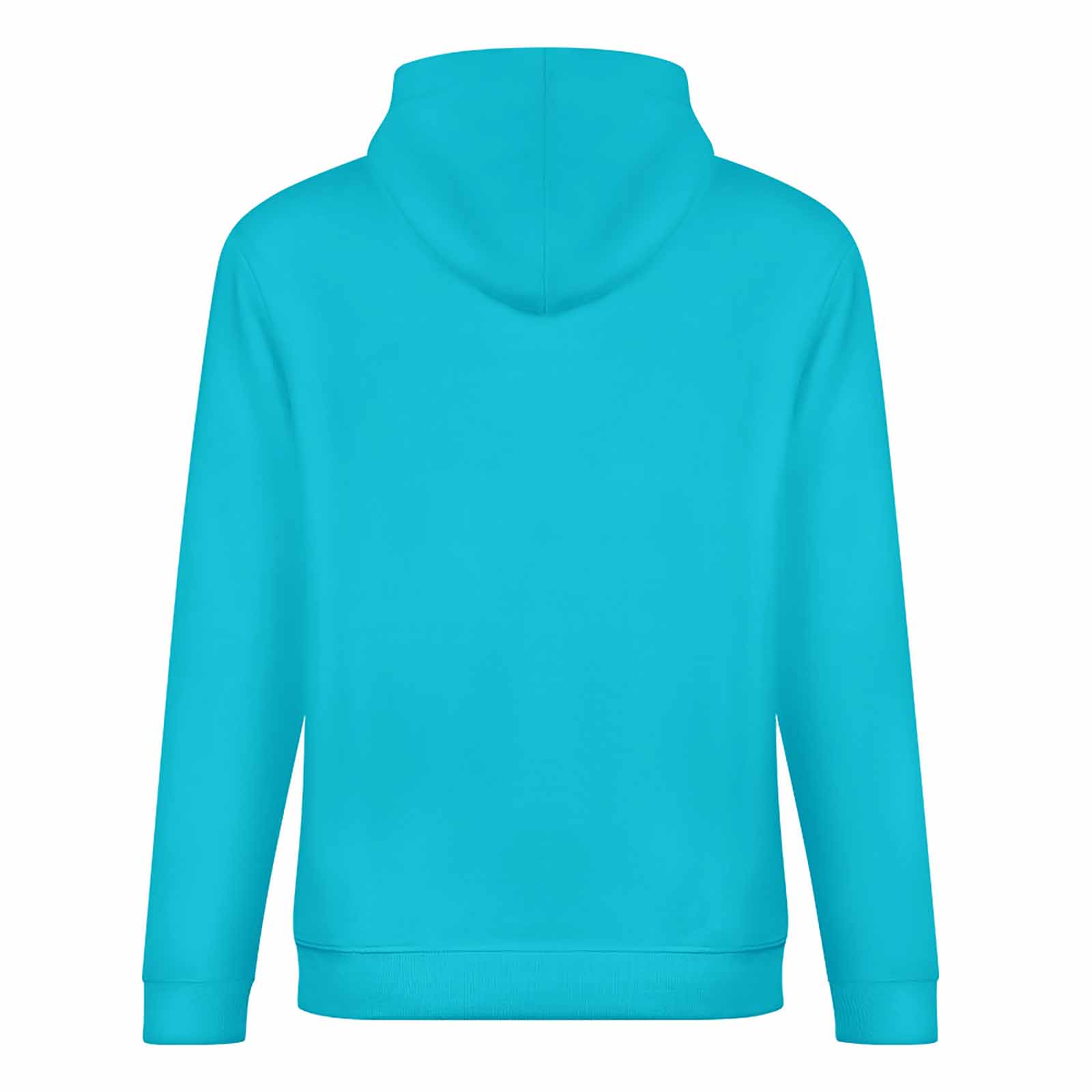 Turquoise blue 100% cotton hoodie, loose fit, suitable for daily wear. New design.