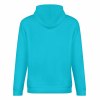 Turquoise blue 100% cotton hoodie, loose fit, suitable for daily wear. New design.