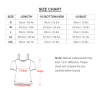 Size chart for off-shoulder sling top, showing bust, length, and hem measurements.