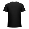 Black men's cotton t-shirt back view | Inkedjoy