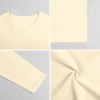 Pure cotton long sleeve T-shirt, showcasing fabric texture and collar detail