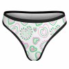 Women's Ice Silk T-back underwear with pastel heart print, comfortable and breathable.