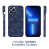 iPhone 13 case, PC plastic, dark blue celestial pattern, precise cutouts, sensitive buttons, phone protection.